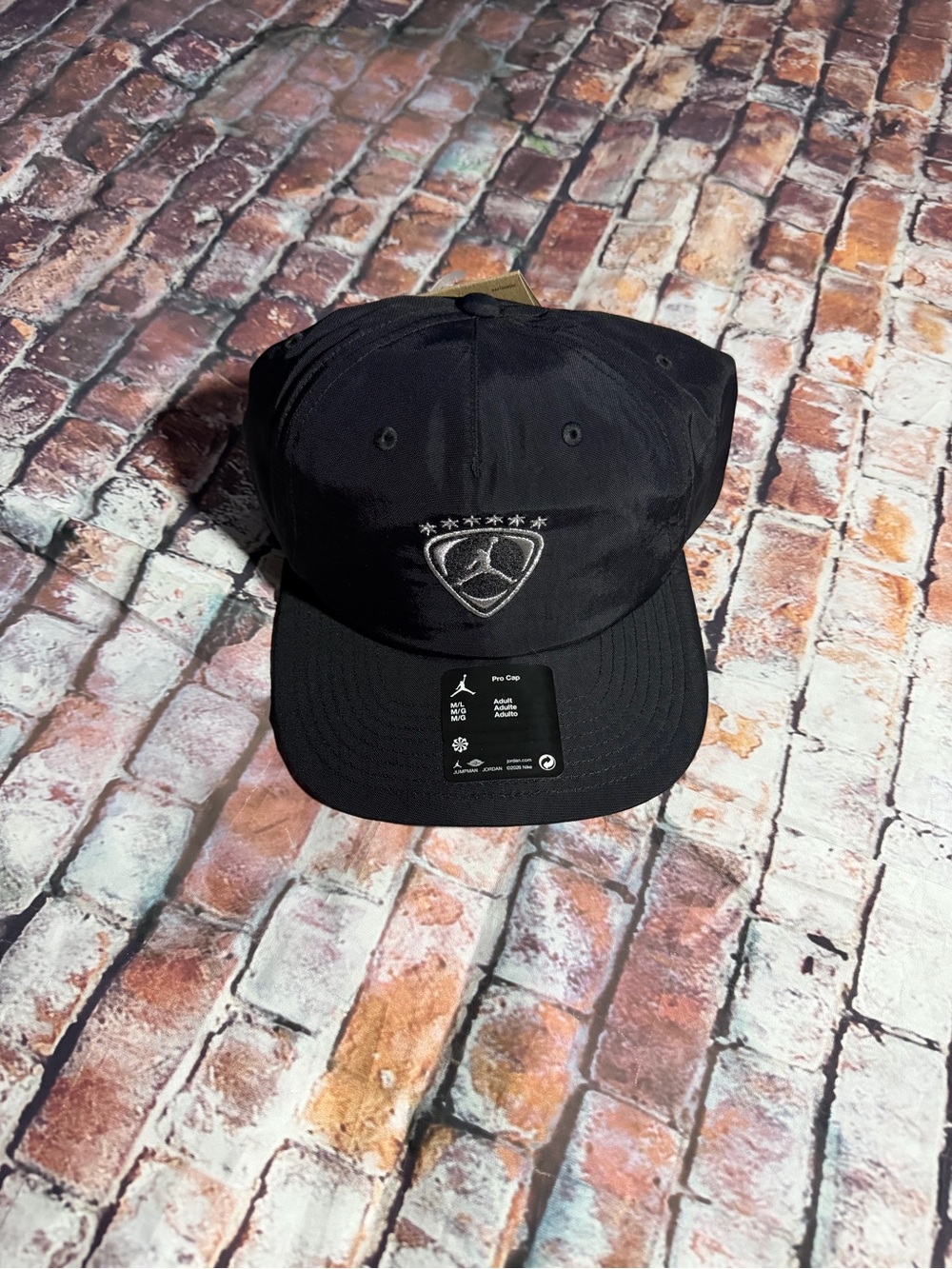 Black Embroidered Jordan Cap - Men Accessories